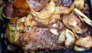 Solomillo de cerdo asado con manzana